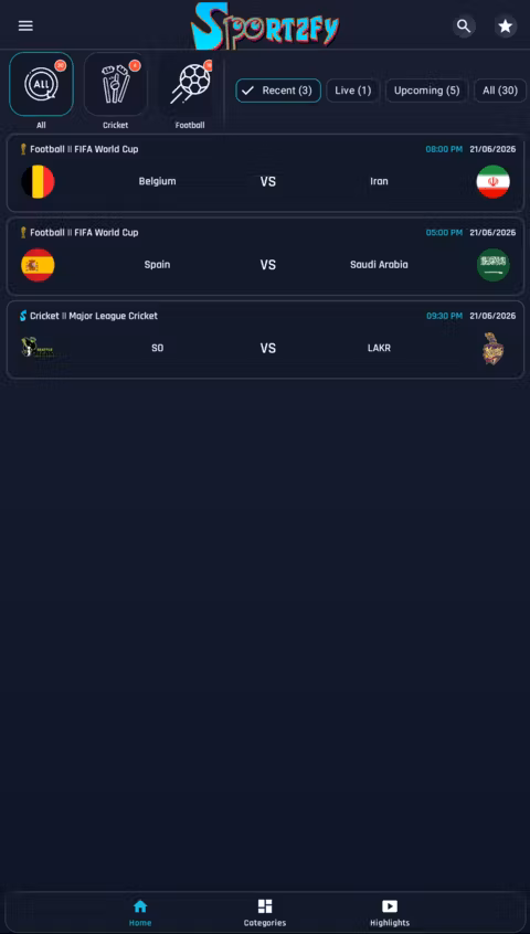 Screenshot Tab Home